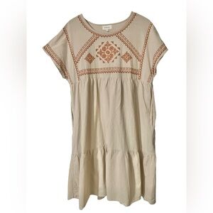 Bohme Dress Size XL Embroidered Folkloric Summer Beach Vacation